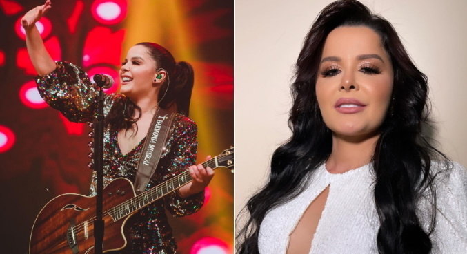 Maiara tropeça, quase cai em show e vira meme: “Nada me derruba”