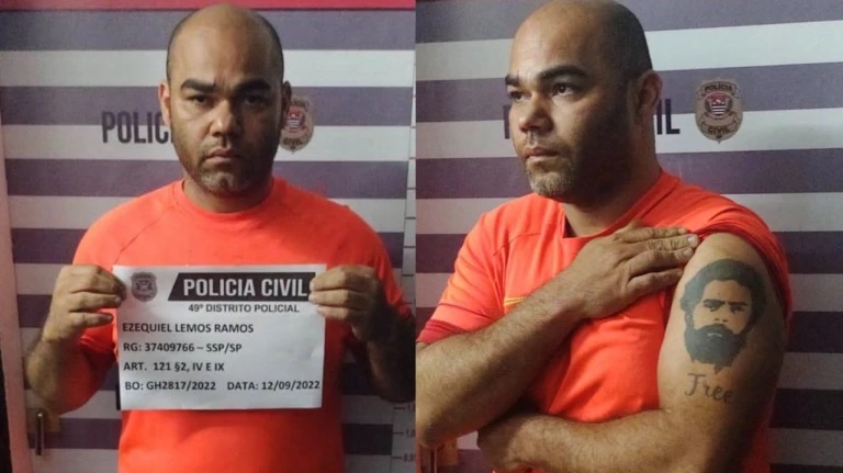 Homem que matou ex-mulher e filho de 2 anos tem tatuagem de Lula e licença para arma de fogo