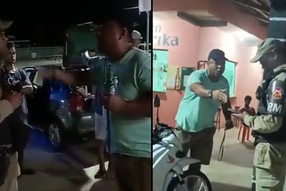 Prefeito baiano briga com PM por causa de som alto: 'Quem manda sou eu'