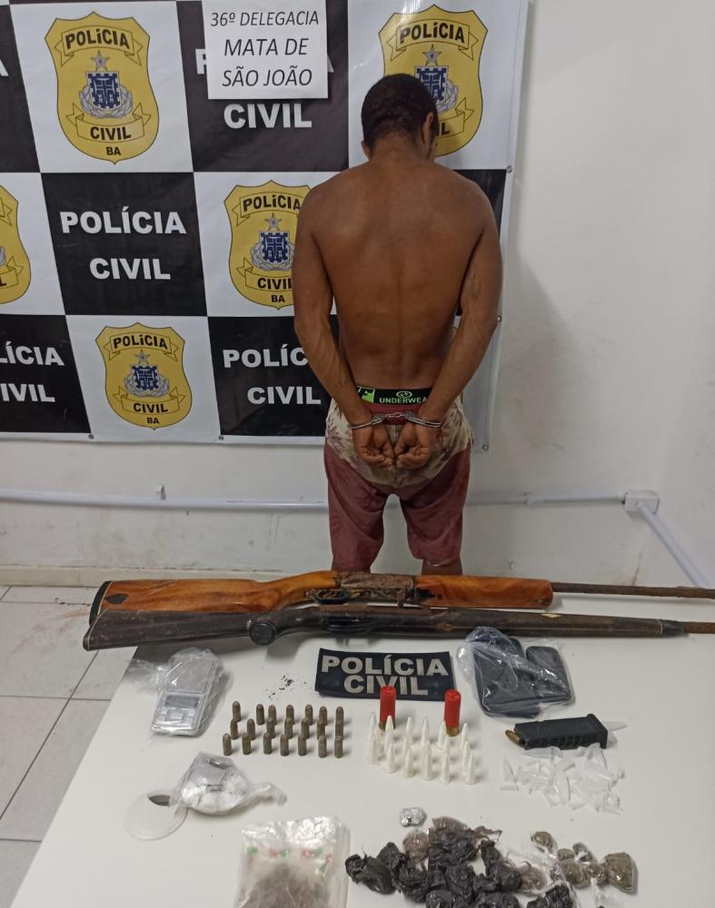 Acusado de tráfico de drogas é preso em acampamento improvisado no Caboré
