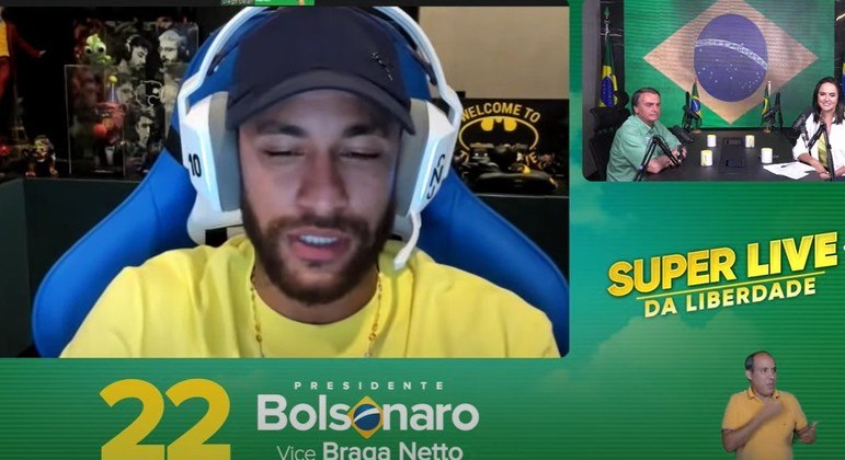 Live de Bolsonaro com Neymar e personalidades bate 1 milhão de acessos 