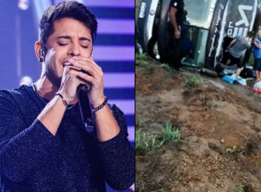 VÍDEO: Ônibus de cantor Kevi Jonny capota em rodovia baiana