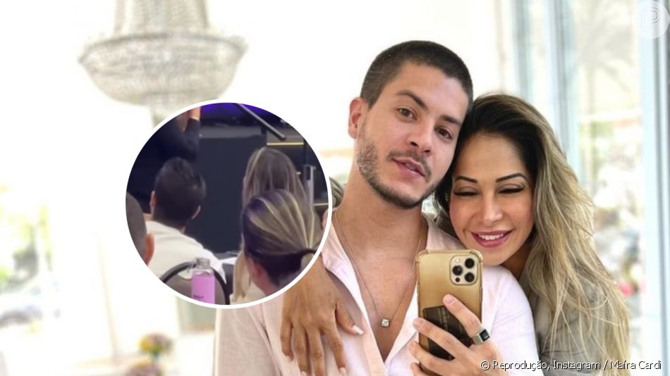 Maíra Cardi e Arthur Aguiar surgem juntos em palestra para casais
