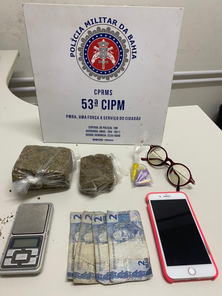 Homem é preso em flagrante com drogas após ronda na Praia do Forte