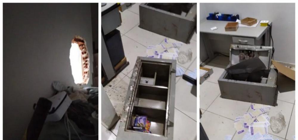 Casa lotérica é arrombada no Sul da Bahia; suspeitos roubaram sala do cofre