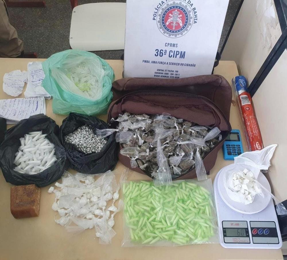 PM apreende grande quantidade de drogas durante operação em Dias d’Ávila 