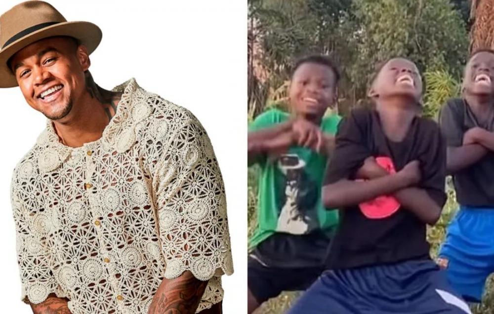 Crianças da Uganda dançam 