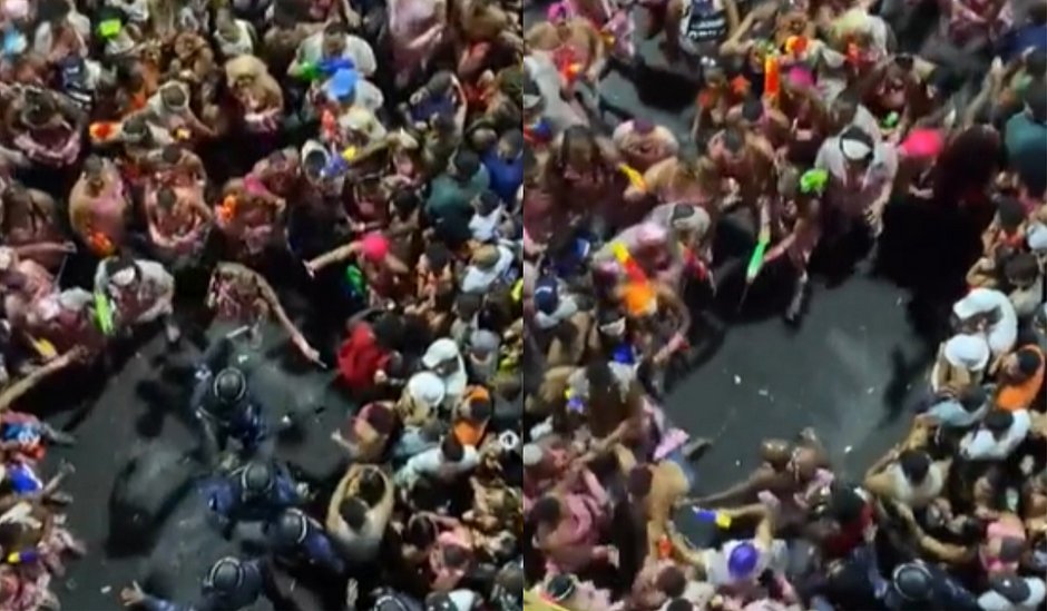 Mulher é encurralada por Muquiranas no Campo Grande durante Carnaval