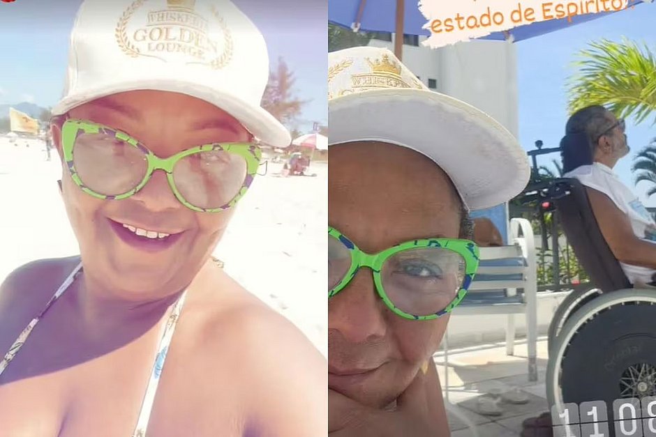 Babi Cruz vai para a praia com Arlindo Cruz após assumir novo namorado