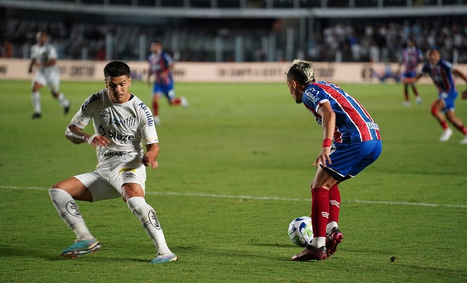 Bahia fica no 0x0 com o Santos em primeiro jogo das oitavas da Copa do Brasil 