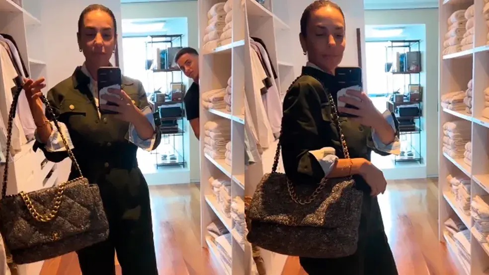 Ivete Sangalo mostra detalhes do closet luxoso e bolsa de R$ 45 mil