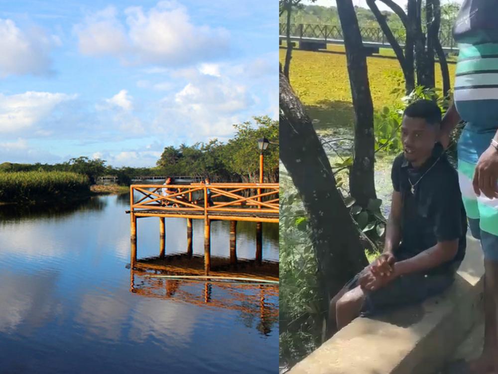 Homem é detido após tenta matar mulher afogada em lagoa Timeantube na Praia do Forte 