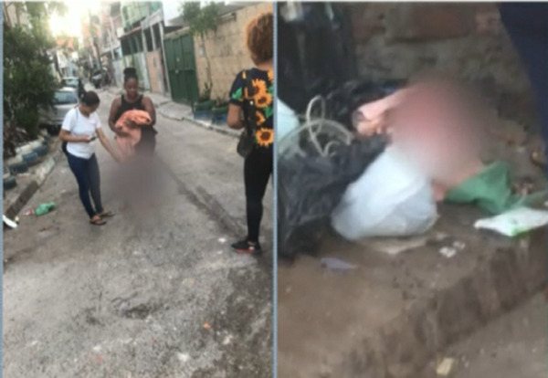 Policiais resgatam bebê abandonado perto de lixo na Boca do Rio
