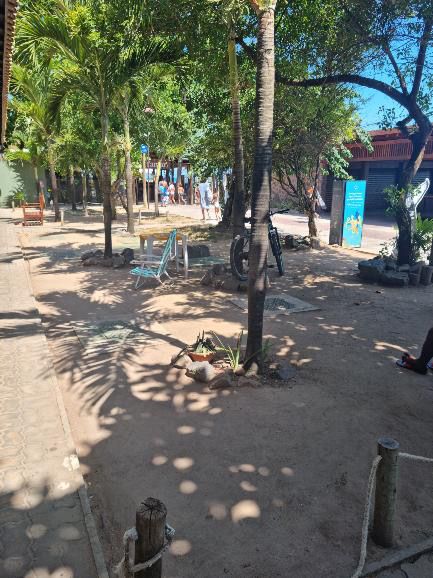 Comerciantes denunciam situação de abandono de praça em Praia do Forte