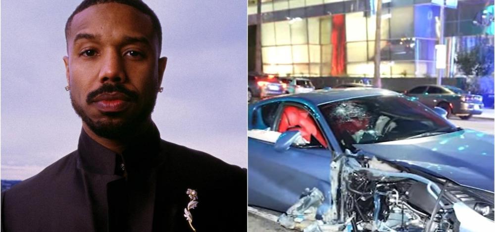 Michael B. Jordan destrói Ferrari após bater em carro estacionado