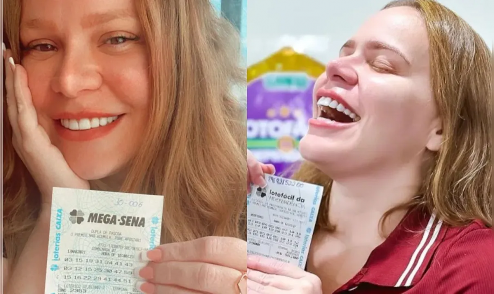 Paulinha Leite ganha na loteria e dá números para Mega da Virada