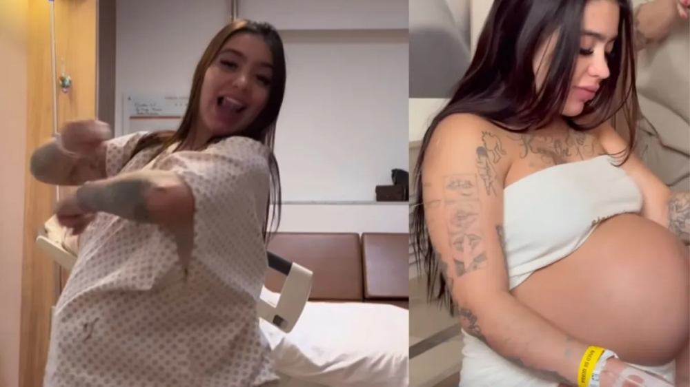 MC Mirella induz parto da filha: “hoje nasce”