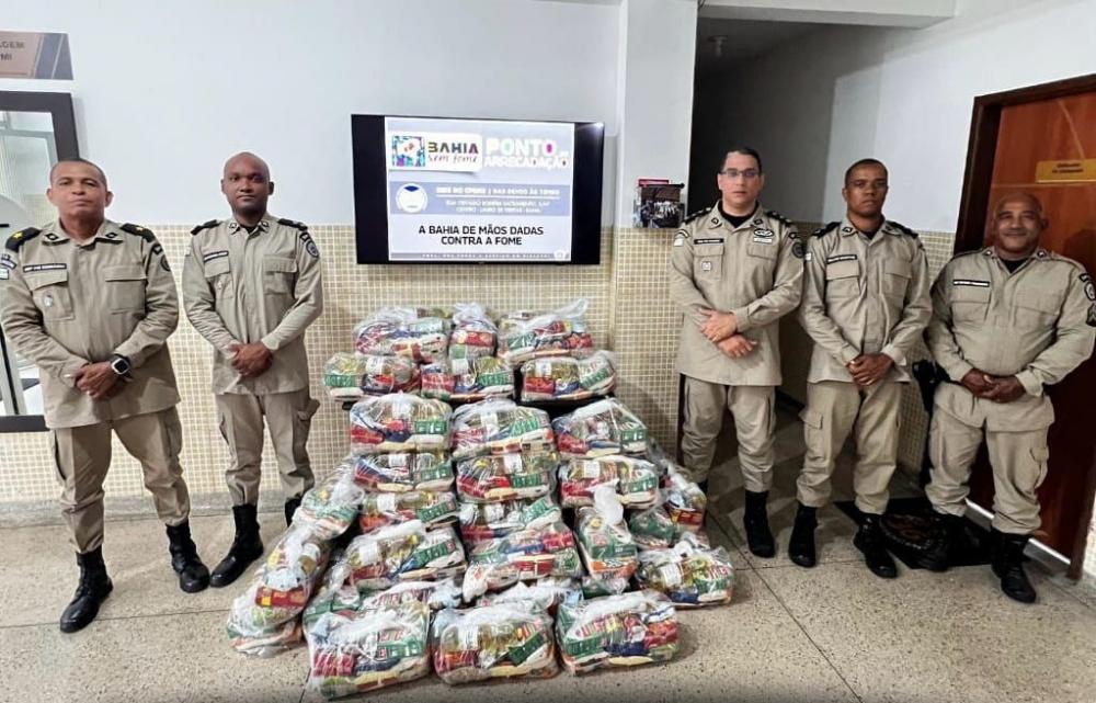 Com apoio da 36ª CIPM, BRACELL realiza doação de 60 cestas básicas para campanha Bahia sem Fome 