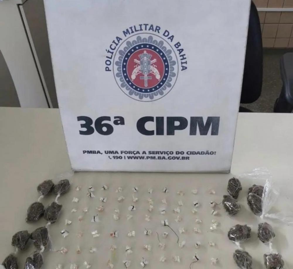 Homem é preso com drogas em Dias d’Ávila 