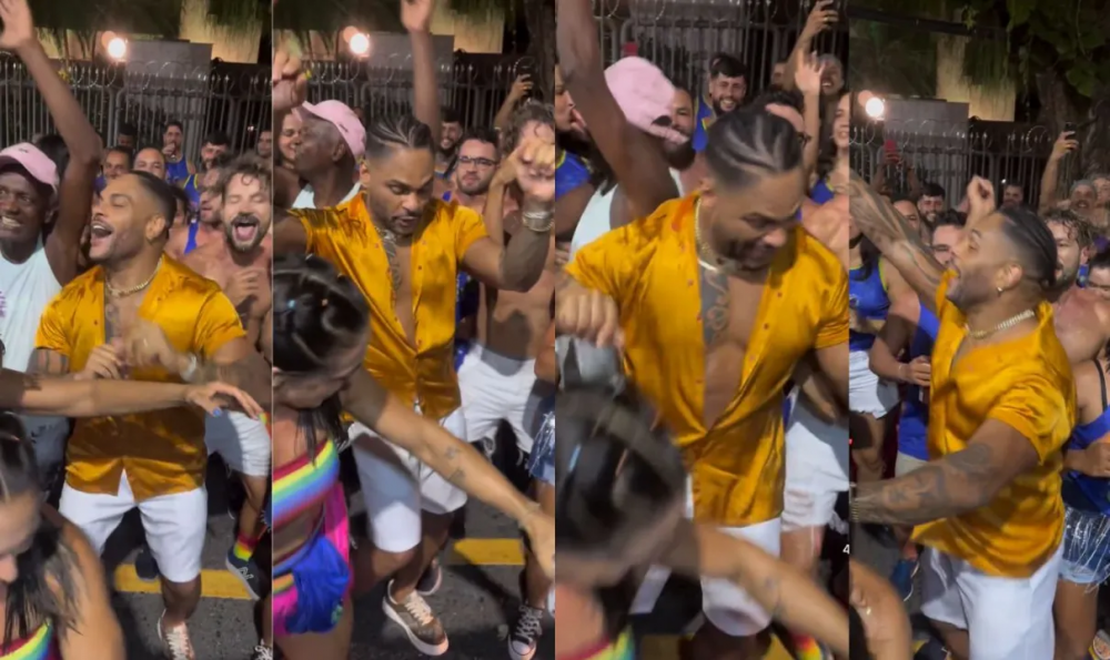 Tony Salles surpreende e dança com foliões de bloco de crossfit