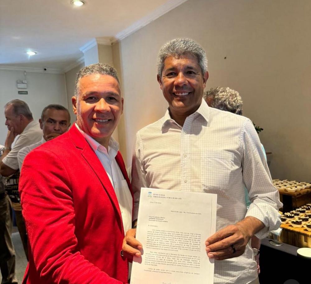 Vereador entrega ofício ao governador cobrando indústria pra Mata e melhorias na Saúde