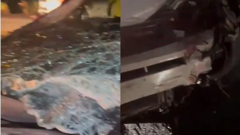 Grave acidente deixa veículos destruídos na Estrada da Cetrel