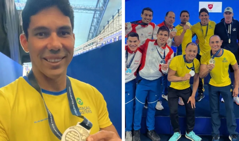 Nadador baiano Diego Albuquerque conquista medalha de ouro em Doha, no Catar