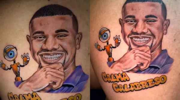 Fã do BBB faz tatuagem realista com rosto de Davi Brito