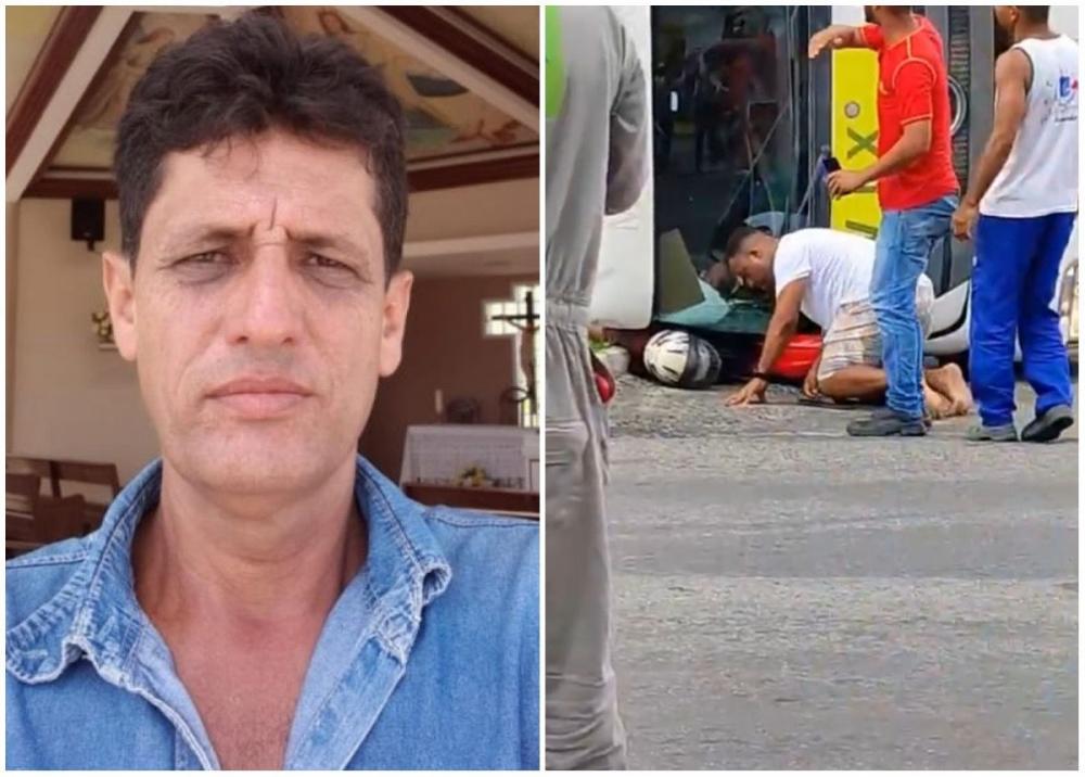 Motociclista morre após carreta tombar sobre ele em rotatória no Entroncamento de Catu