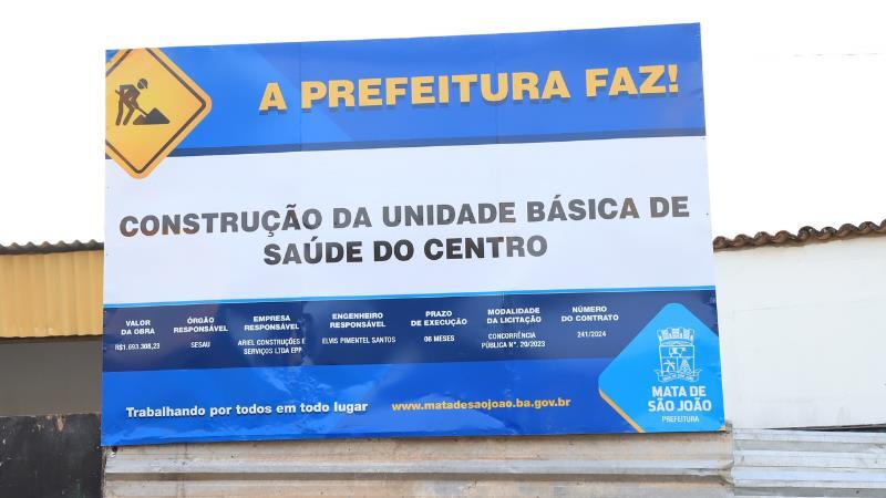 Mata de São João anuncia a construção da 18ª Unidade Básica de Saúde