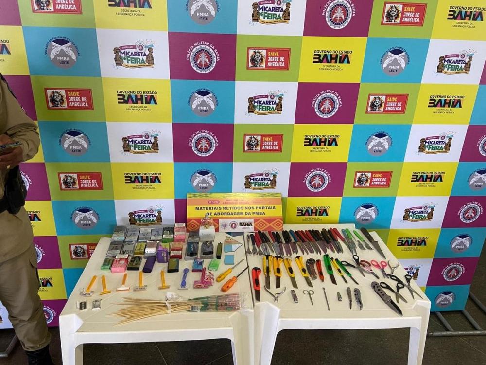 112 objetos proibidos são apreendidos na Micareta de Feira
