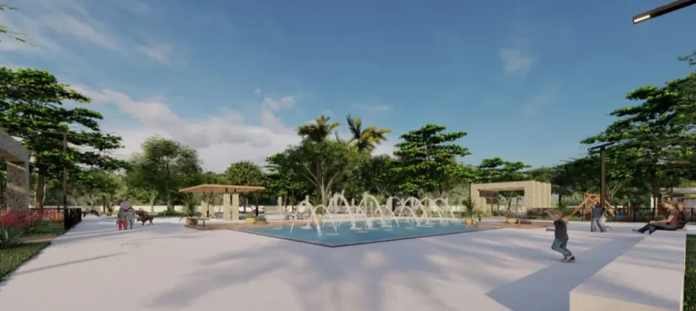 Praça central da Praia de Guarajuba ganhará fonte luminosa
