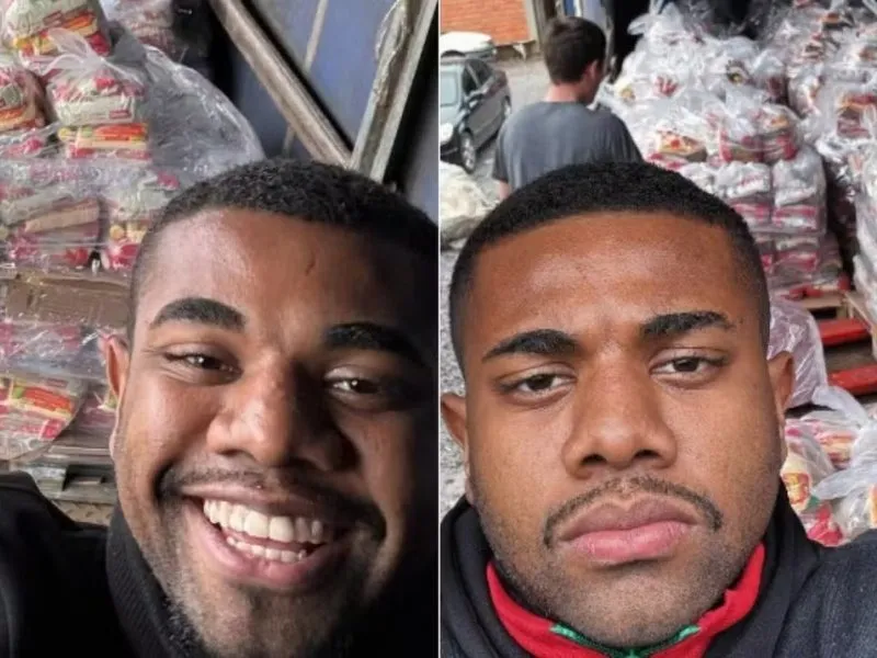 Sem risadinha! Davi posta foto sério após críticas por registro sorrindo no Rio Grande do Sul