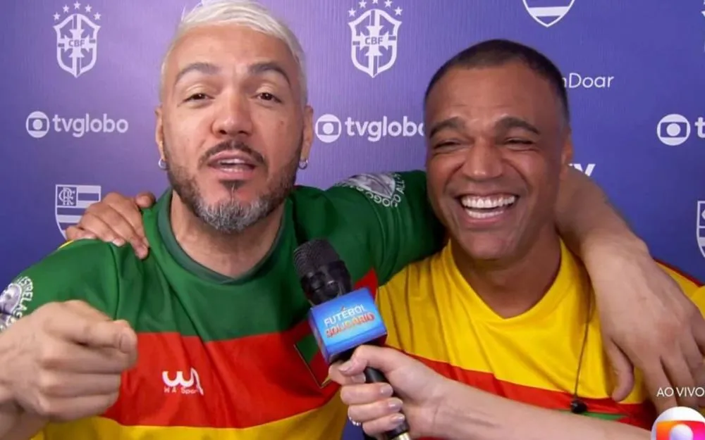 Paz entre Belo e Denilson é selada ao vivo na Globo após briga judicial de 20 anos