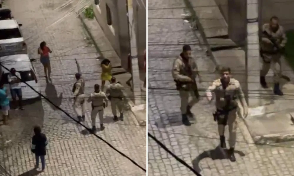 PM agride mulher, atira para cima e xinga moradores 