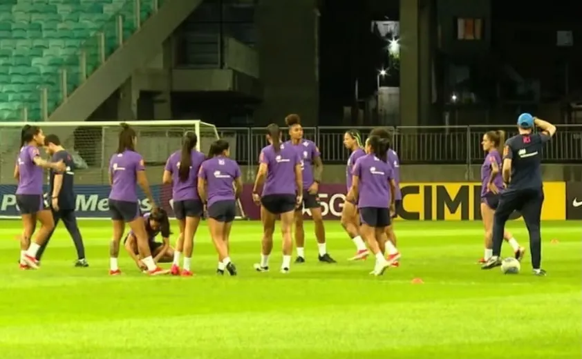 Seleção feminina faz treino único em Salvador antes de amistoso contra a Jamaica