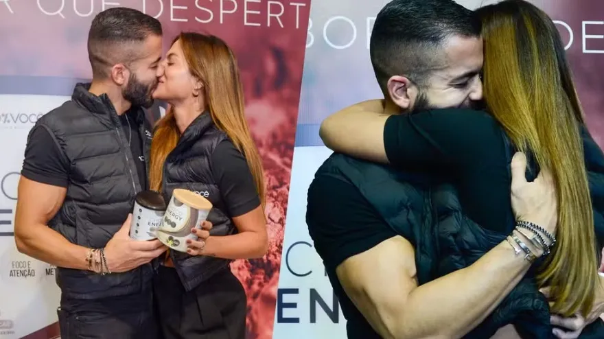 Mari Gonzalez e Pipo Marques se beijam em evento e assumem namoro