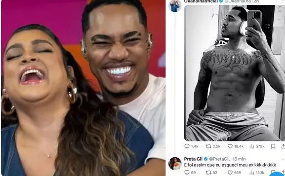 Kannalha posta foto sem camisa e recebe comentário de Preta Gil: 'foi assim que esqueci meu ex'