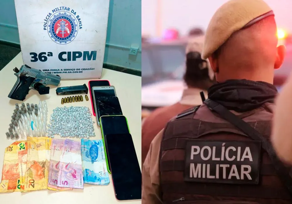 PM prende duas mulheres e um homem suspeitos de tráfico de drogas em Dias d’Ávila