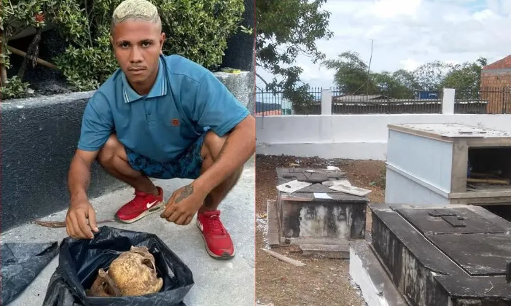 Homem é preso por violar sepulturas e roubar ossos em cemitério na BA