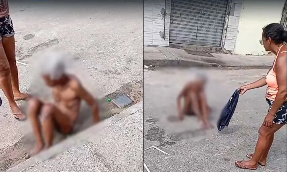 Idosa pelada é abandonada fora de casa pela própria filha em Camaçari