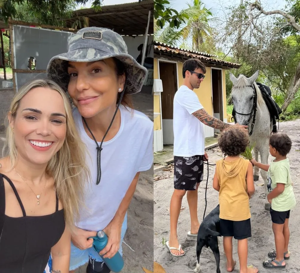 Ivete Sangalo visita Capril no litoral Mata de São João com a família