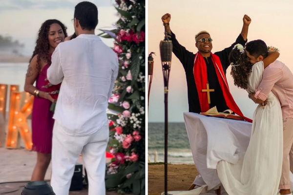 Cantor Kevi Jonny pede Sthe Matos em casamento: 'Quem apostou, perdeu'