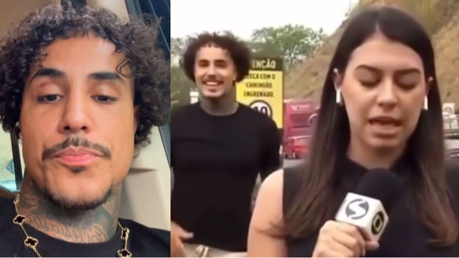 A caminho do Rock in Rio, MC Livinho invade reportagem ao vivo sobre tragédia na Dutra, faz dancinha e recebe críticas na web