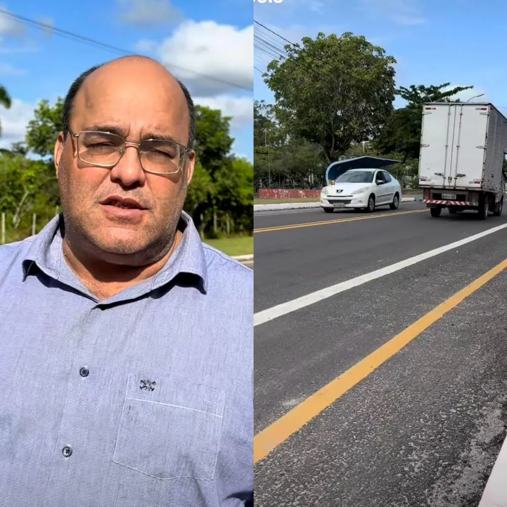 Alberto Castro critica “pintura de faixa” em suposta ciclovia construída pelo governo do Estado