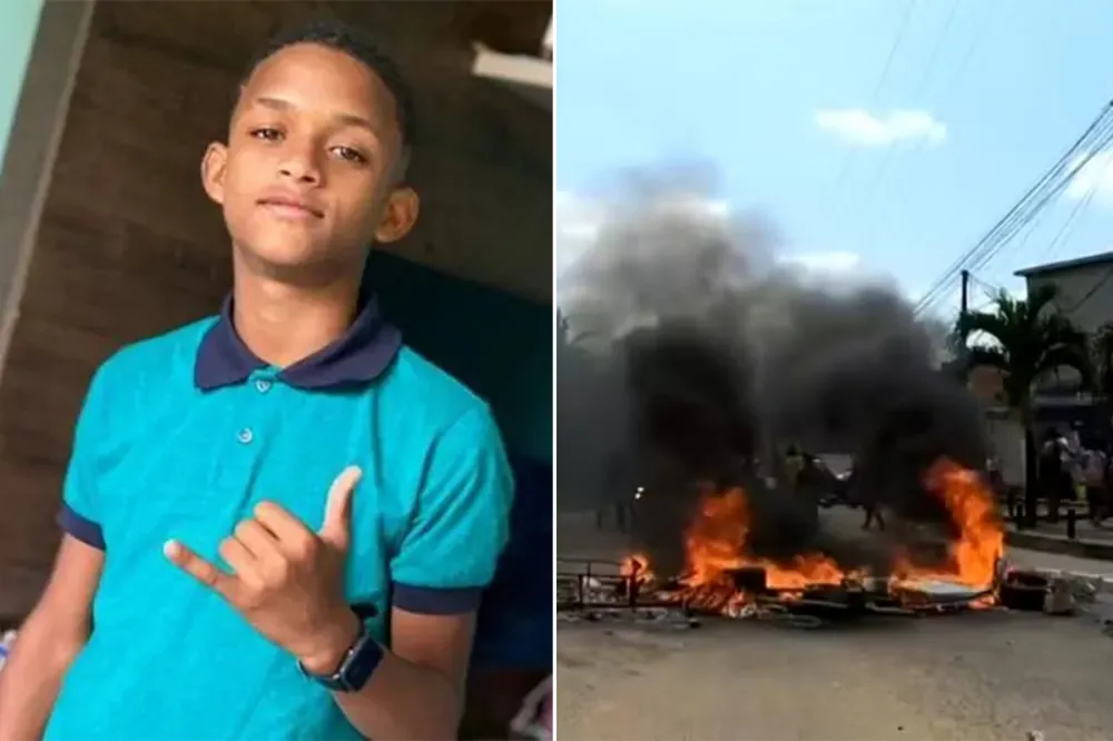 Adolescente é morto a tiros durante abordagem policial em Simões Filho; família protesta