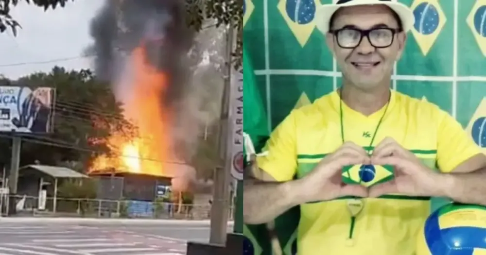 Casa de Tiu França, autor de atentado em Brasília, é destruída por incêndio 