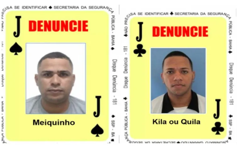 Supostos líderes de facções em Camaçari, voltam a integrar o Baralho do Crime