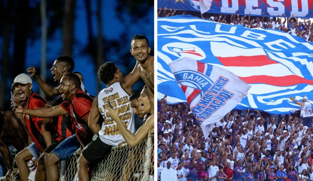 Torcida do Bahia canta mais alto que a do Vitória; aponta pesquisa