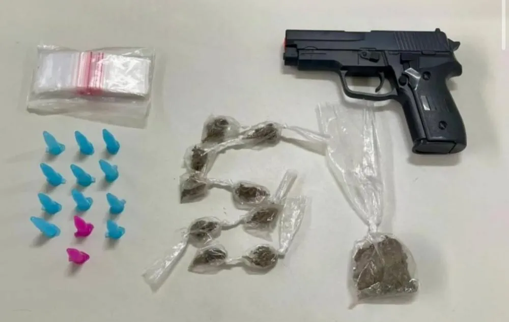 Polícia apreende simulacro de arma de fogo e drogas durante operação em Dias d'Ávila